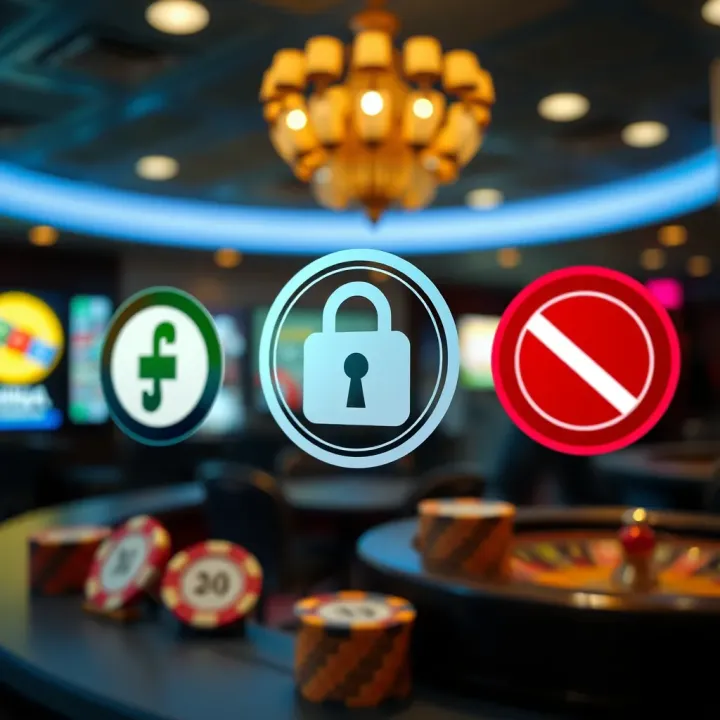 Digital representation of secure payment methods and responsible gaming symbols