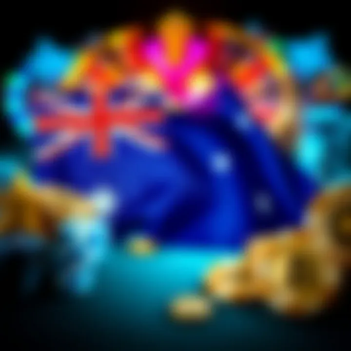 Exploring No Deposit Bonuses Available to Australian Players Illustration of Australian flag integrated with casino elements highlighting local bonus opportunities