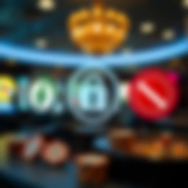 Digital representation of secure payment methods and responsible gaming symbols