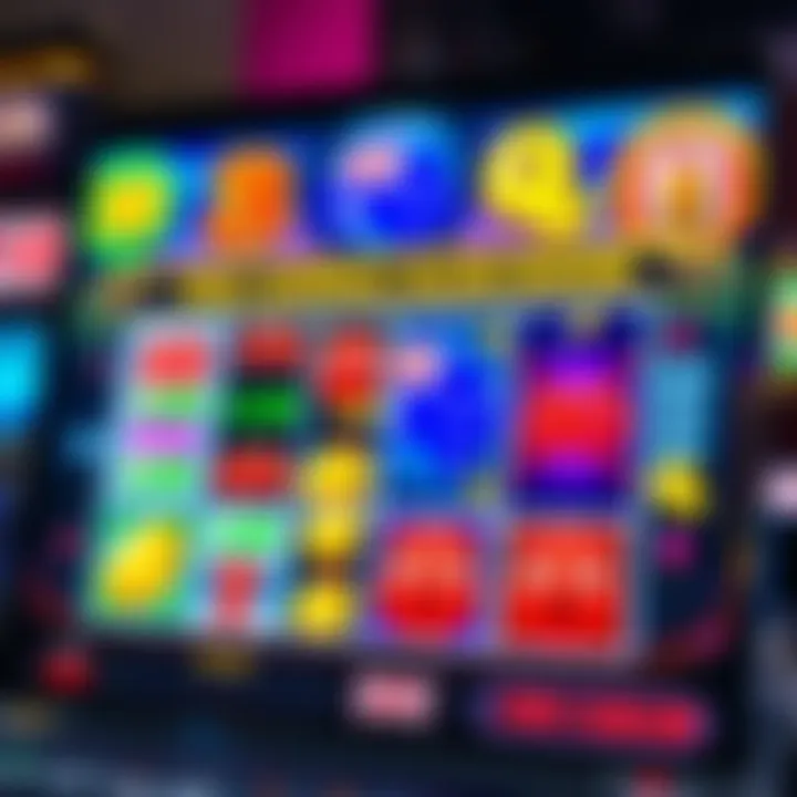 Colorful online pokies interface showcasing various Australian-themed game symbols and bonus features