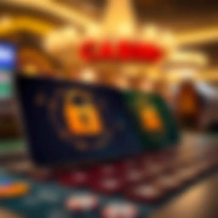 Secure Payment Solutions in Clams Casino Digital representation of secure online payment methods with credit cards and padlock icons