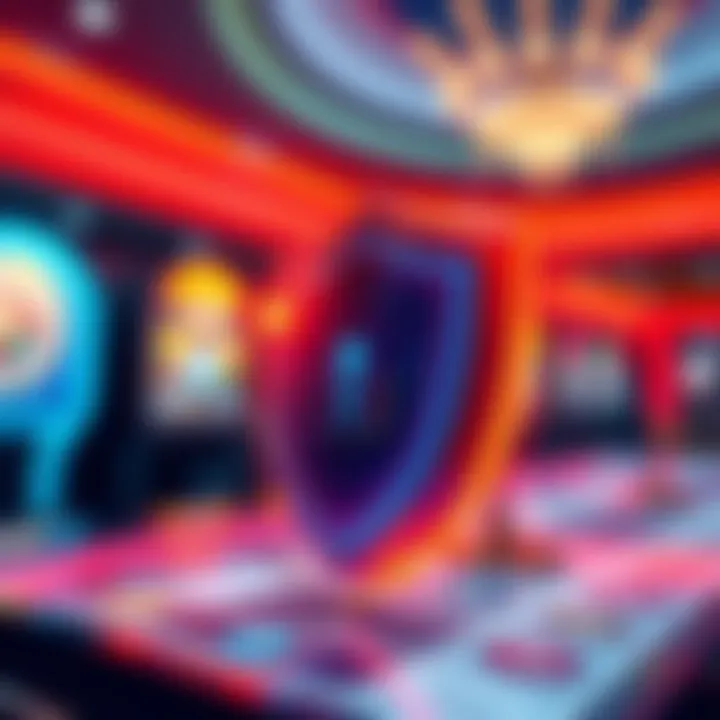 Digital security shield symbolizing protection of online casino accounts