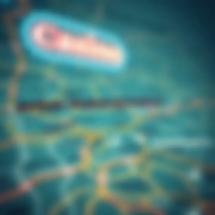 Map showing airports near the MGM National Harbor Casino with routes and landmarks
