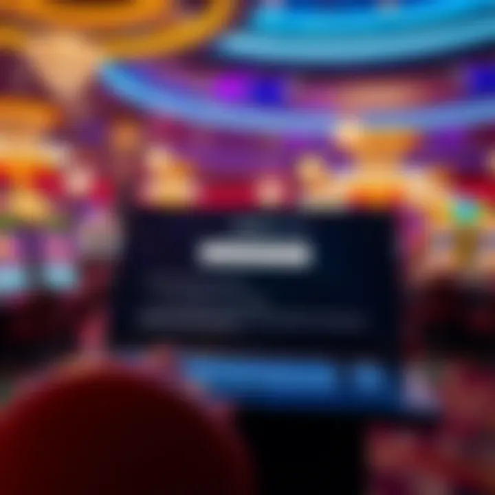 Illustration of a secure online casino environment highlighting bonus code entry and terms