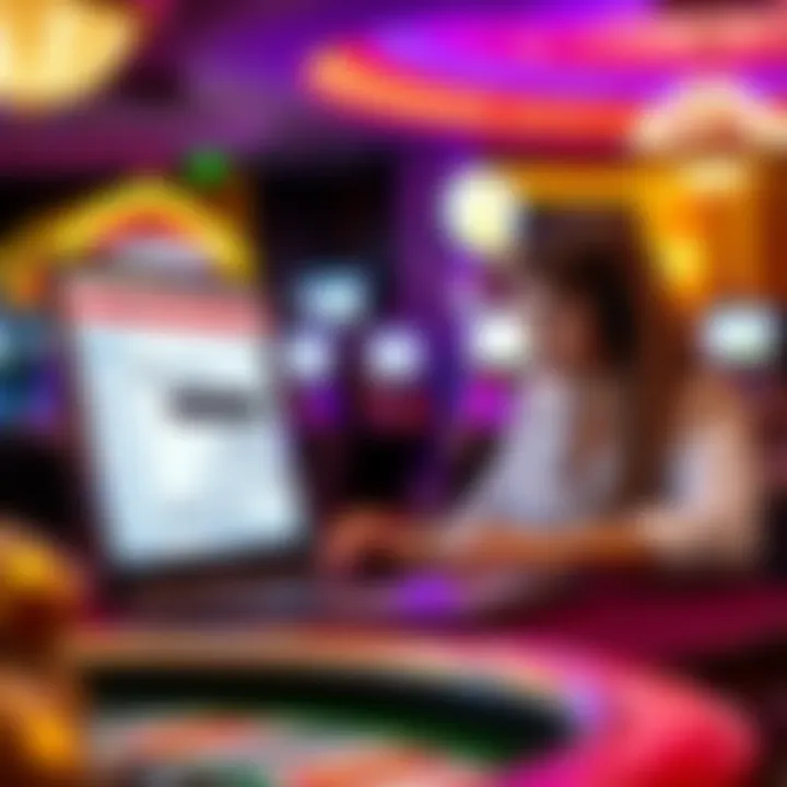 Customer service representative assisting a user through live chat on a laptop