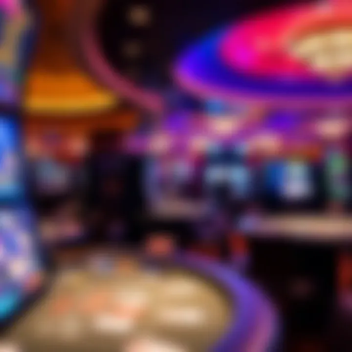 Lively Casino Atmosphere at MGM National Harbor Casino interior showcasing vibrant gaming area with blackjack tables