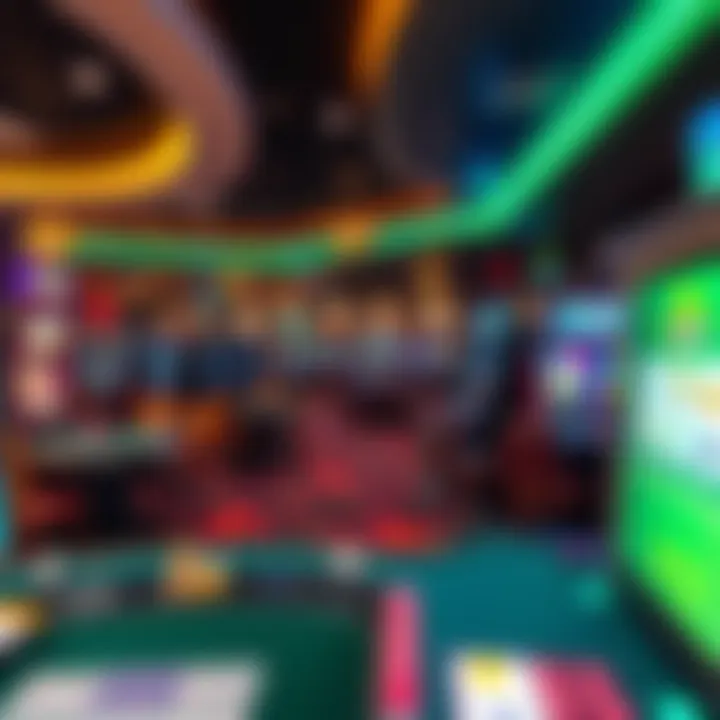 Gaming Area Inside Indian Casino Near Yosemite Luxurious casino floor featuring gaming tables, slot machines, and comfortable seating