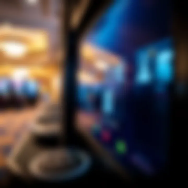 Secure online casino payment methods displayed on a digital screen with icons representing transactions