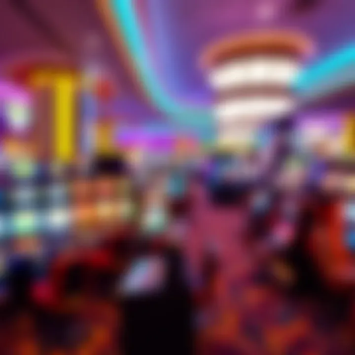 Vibrant Casino Floor at MGM Grand National Harbor Bright and lively casino floor with colorful slot machines and gaming tables at MGM Grand National Harbor