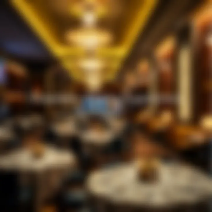 Elegant dining area offering a variety of gourmet meals and stylish seating options inside MGM Grand Casino