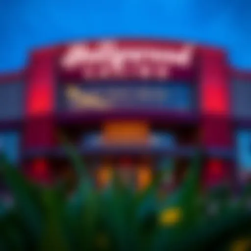 Exterior view of Hollywood Casino showcasing its vibrant entrance and modern design