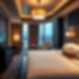 Luxurious guest room at Hollywood Casino Penn National with modern decor and comfortable bedding