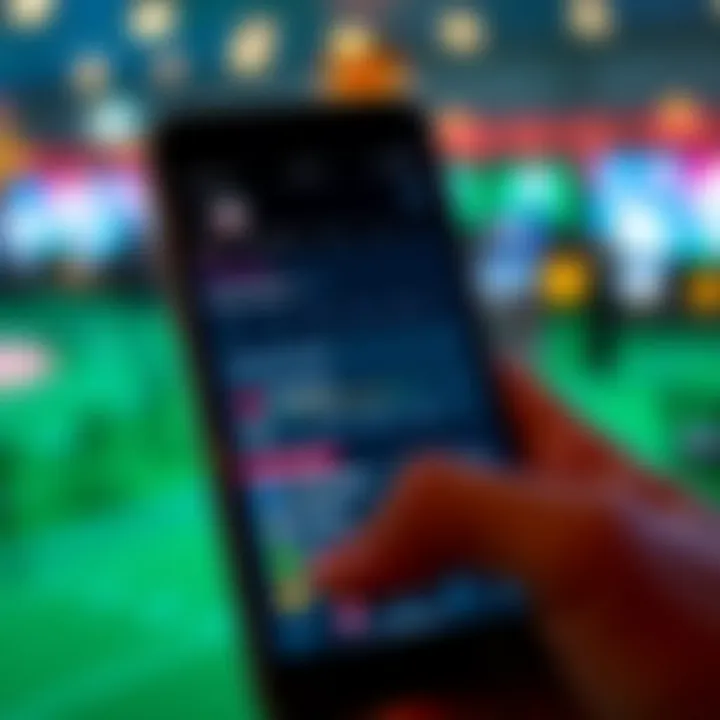 Mobile device showing Hollywood Casino Penn National sportsbook app with betting options and live odds