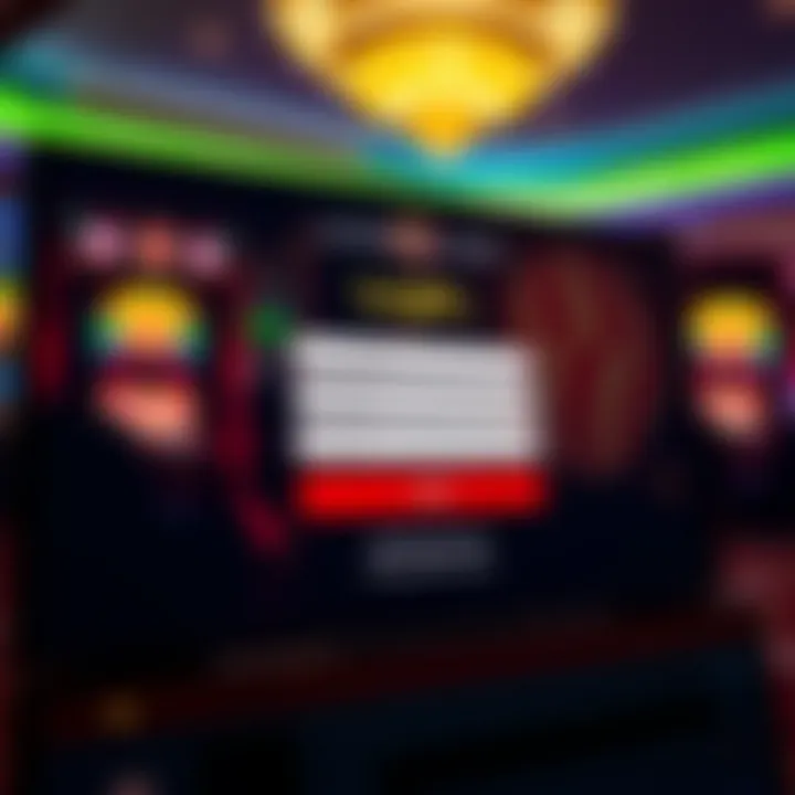 Login interface of National Casino displaying user credentials fields