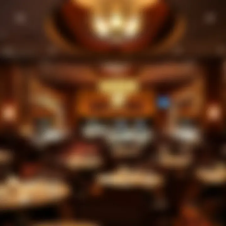 Atmosphere and Comfort at MGM National Harbor Buffet Elegant dining space with warm lighting and comfortable seating at the MGM National Harbor buffet