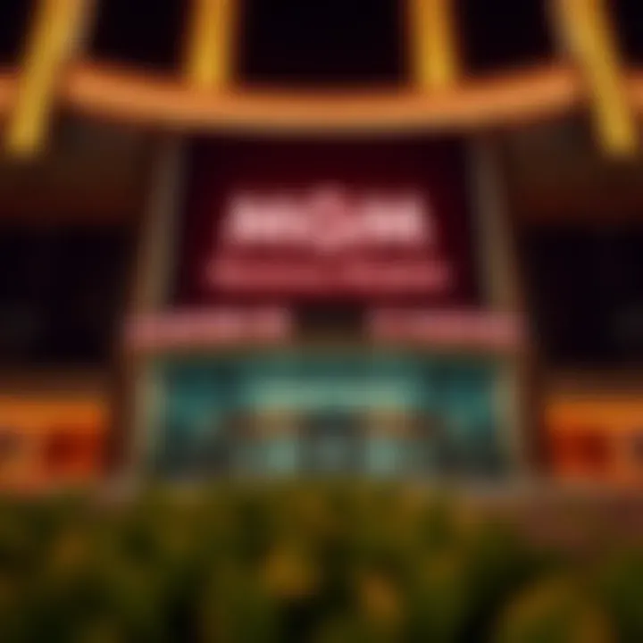 Entrance of MGM National Harbor Casino showcasing its modern architecture and vibrant lights