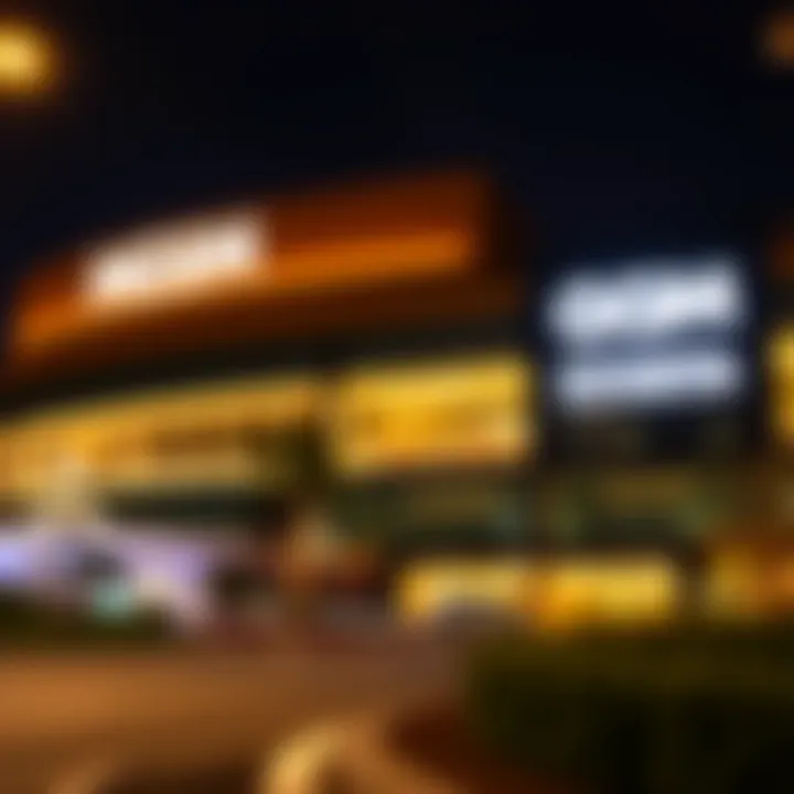 Exterior view of MGM National Harbor casino illuminated at night showing its modern architecture