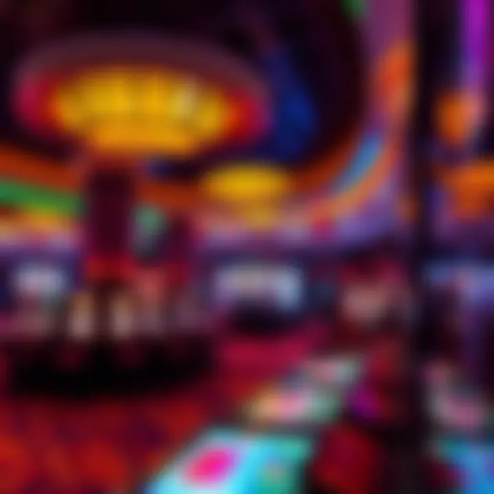 Vibrant Gaming Floor Inside MGM National Harbor Luxurious interior of MGM National Harbor featuring gaming tables and vibrant lighting