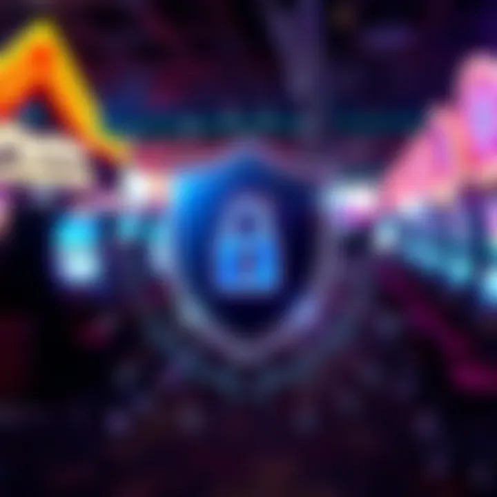 Illustration of a digital shield symbolizing enhanced account security features