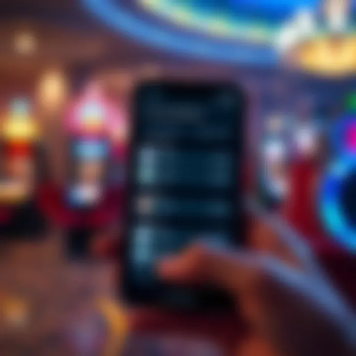 Secure online payment options displayed on mobile device within National Casino app environment