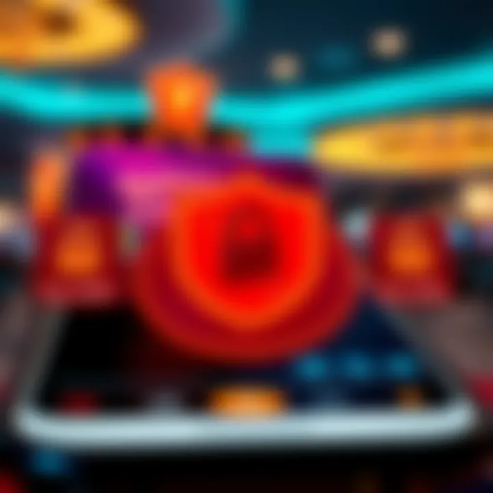 Secure Payment Options and Safety Features in National Casino Australia App Secure transaction icons representing payment methods and security features on the casino app