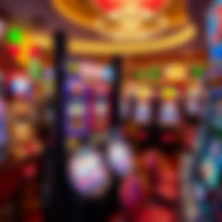Colorful array of casino game icons including slots and card games