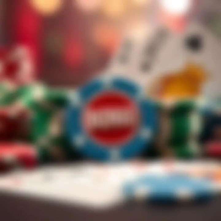 Colorful casino chips and cards representing bonus rewards
