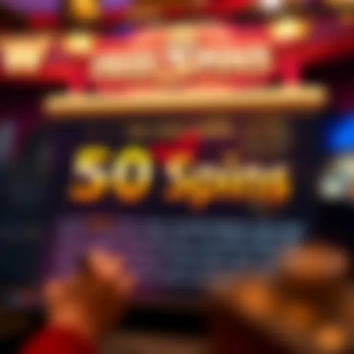 Digital casino interface displaying bonus credits and promotional details