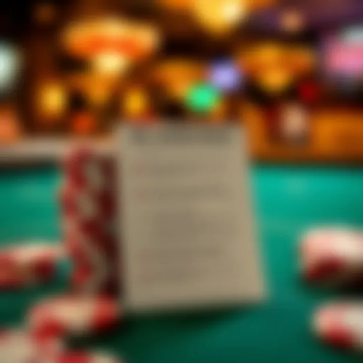 Key Casino Bonus Restrictions and Responsible Play Tips Graphic depicting casino chips and a checklist symbolizing key restrictions and best practices for bonus use