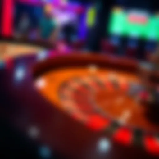 A roulette wheel with a focus on calculated betting techniques and responsible gaming in a casino environment