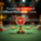 Graphic depicting a balance scale with casino integrity and player protection symbols