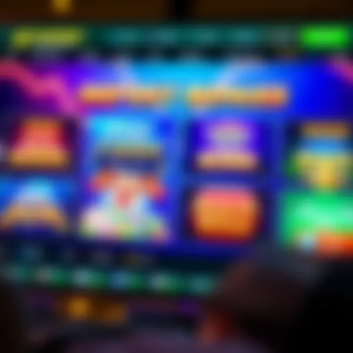 A vibrant online casino interface showcasing various bonus types and promotional offers