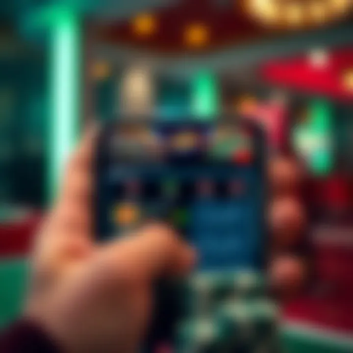 Mobile device displaying National Casino España interface highlighting smooth mobile gameplay and secure payment options