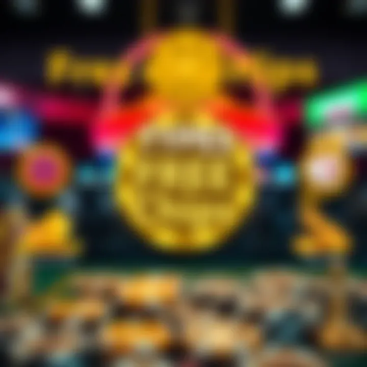 Graphic illustrating different types of free chips available at National Casino with icons representing bonuses and rewards