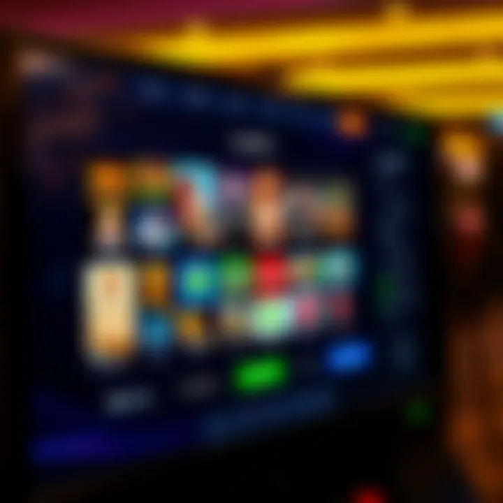 National Casino Game Selection and Payment Methods Variety of casino game options on digital screen with payment method icons