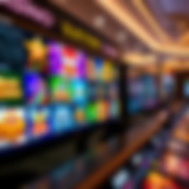 Interface showcasing a variety of online casino games with vibrant graphics