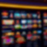 User interface displaying a variety of casino games including slots, table games, and live dealer options