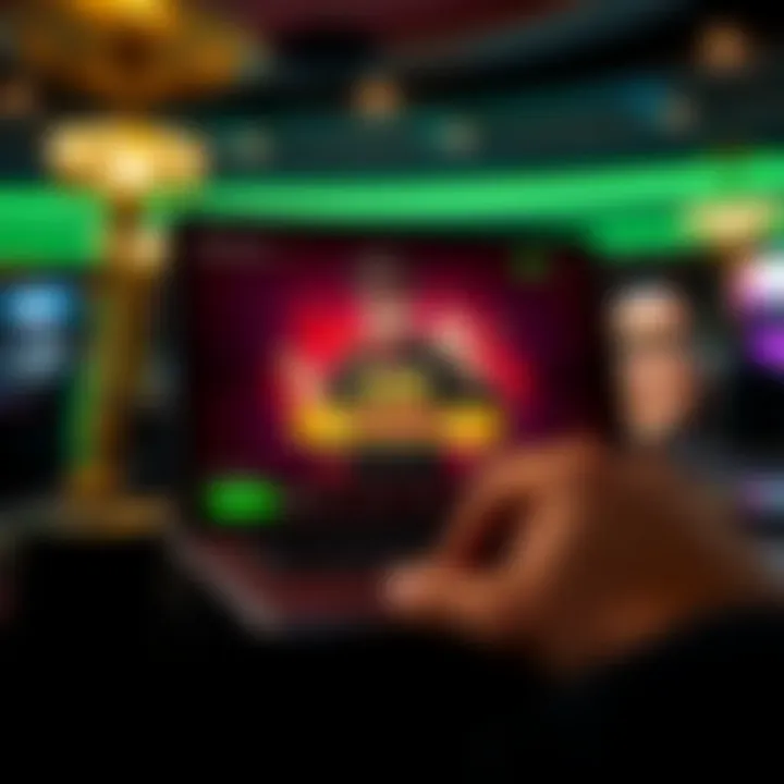 Illustration showing a secure online casino platform interface with Australian elements
