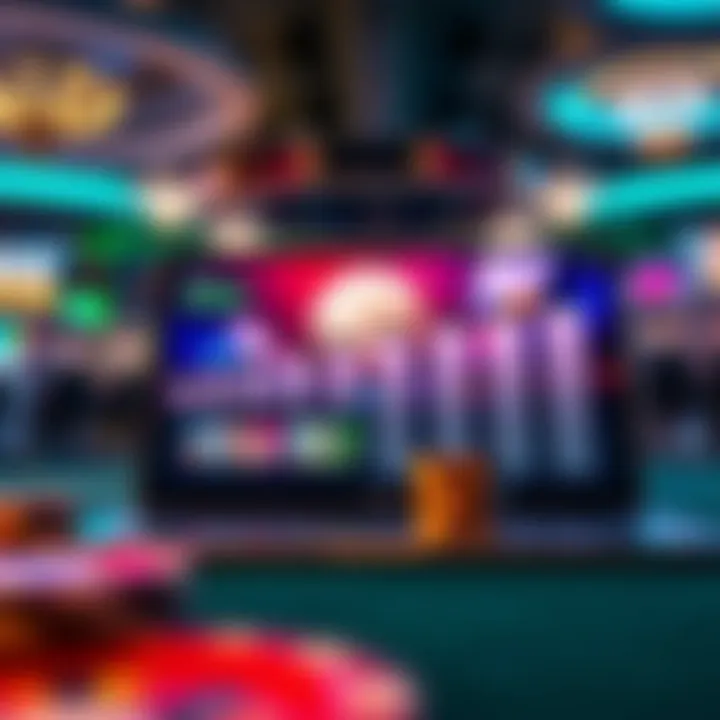 Growth of Online Casino Platforms in Australia Digital representation of online casino platforms accessible on multiple devices
