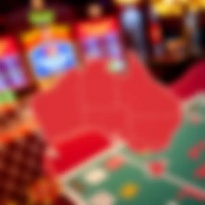 Map showing Australian states and territories with gambling regulations