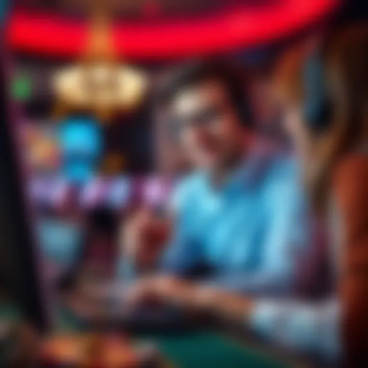 Online gambling player receiving instant support through live chat on casino website