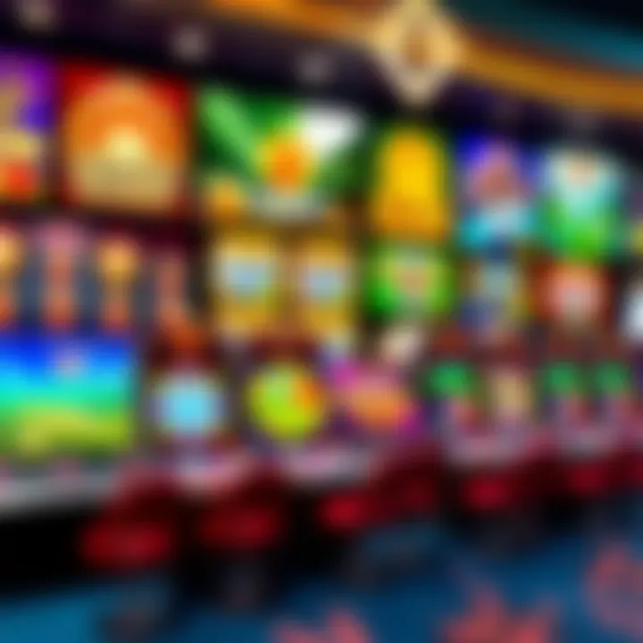 Variety of Live Casino Games with Australian Focus Wide selection of live casino games displayed on a digital interface with Australian theme