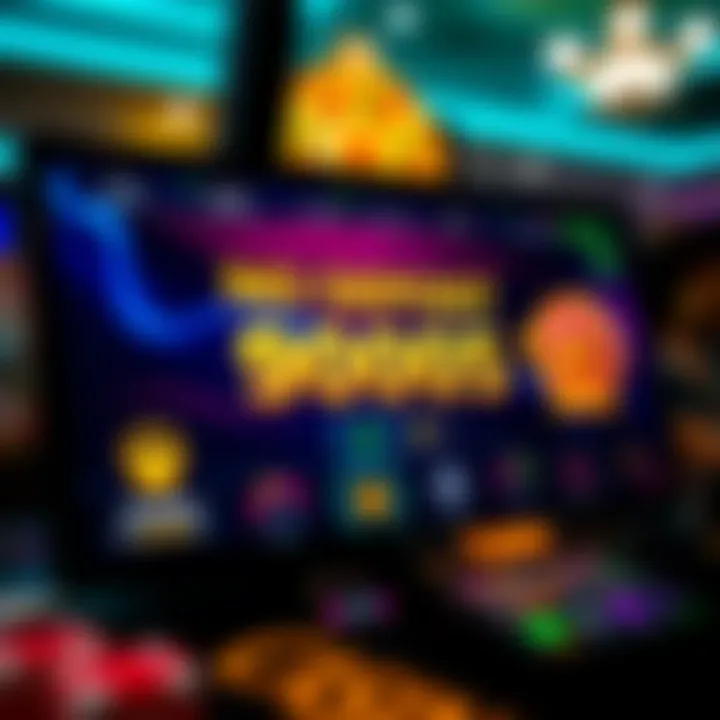 Illustration of a digital casino interface highlighting bonus codes and rewards