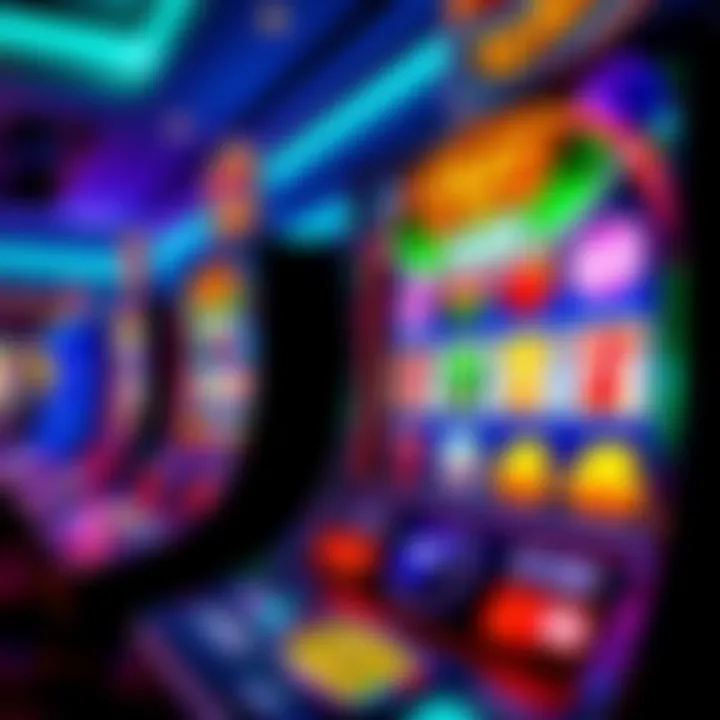 Colorful pokies game screen showcasing vibrant symbols and dynamic gameplay features at National Casino