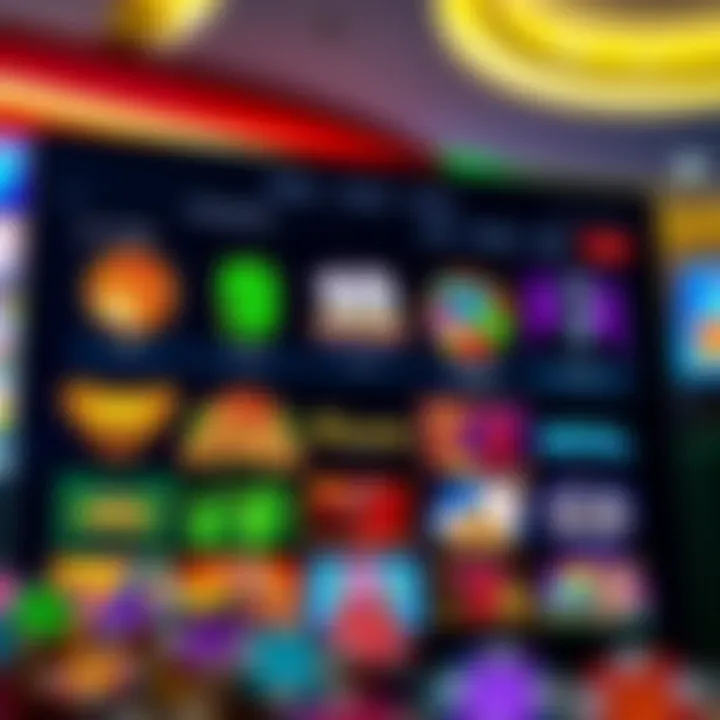 Colorful online casino interface displaying various slot games available at National Casino Portugal