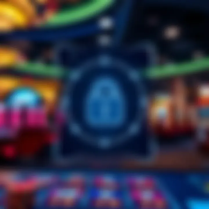 National Casino Security Protocols Overview Secure online casino platform with digital lock symbol showing safety