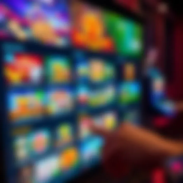 National Casino Game Selection and Interface Overview User interface showing diverse casino games with colorful graphics and clear navigation
