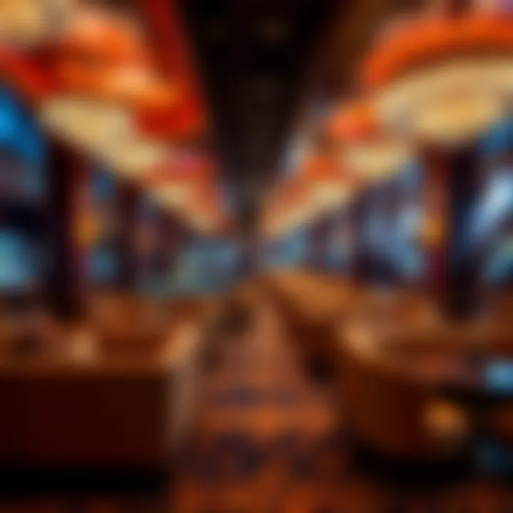 Luxurious casino lounge area featuring comfortable seating and ambient lighting