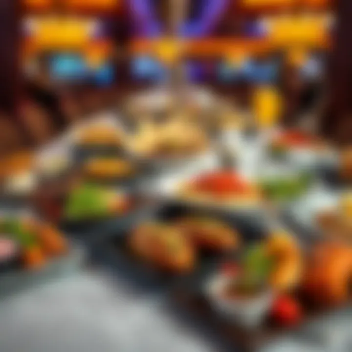 Variety of gourmet dishes displayed on a restaurant table showcasing diverse cuisine options