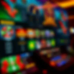 Online casino interface displaying various gaming options and betting features